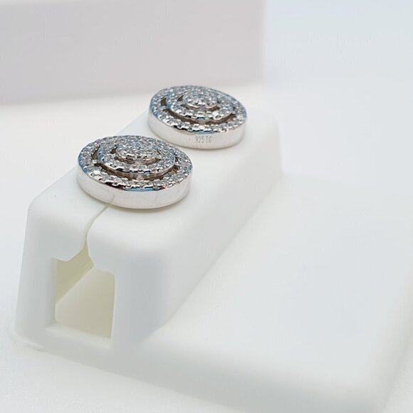 925 Sterling Silver Cubic Zirconia Earrings, U19254839 - Picture 4 of 11